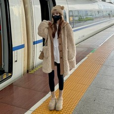 코트 오버핏 여성 후드 자켓 롱코트 하프코트 2025 QOYO