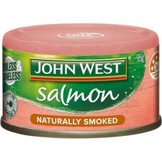 John West 존 웨스트 연어 템터스 내츄럴 훈제 통조림 95g 6팩, 6개