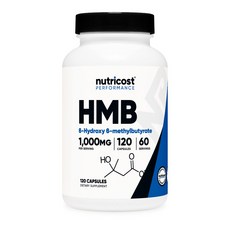 뉴트리코스트 HMB 1000mg 미국 120캡슐 60서빙 유로드, 1개