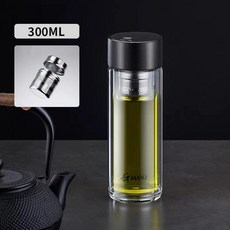 대용량 레이어 방지 자석형유리 사무실 찻잔, 2.black 300ML, A.301-400ml
