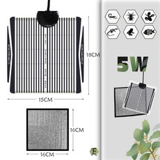 온도 조절기 파충류 가열 매트 플러그 패드 도마뱀 거북이 어항용, 3.E-5W with film, D.EU, 1개