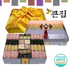 서산 생강 한과 명품 고급 한과 찹쌀 백련초 흑임자 참깨 유과 산자 3단 4단, 중(3단), 1개