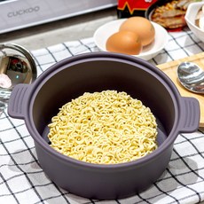 소노리떼 실리콘 계란찜기 원형 중형 대형 600ml 1200ml 전자레인지용 냄비, 퍼플그레이, 1개, 대형(1200ml)