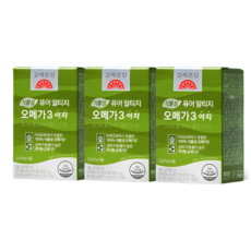 고려은단 퓨어 알티지 rTG 오메가3 이지 60캡슐 (401mg), 60정, 3개