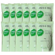 불순물제거 비정제 사탕수수원당 12kg(1kgx12개), 1kg, 12개