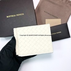 보테가베네타 남자 머니클립 크림 양가죽