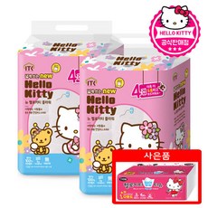 헬로키티 4겹 플라워 24롤 x 2팩 화장지, 1세트