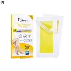 제모 스트립 양면 콜드 종이 다리 바디 페이스 여름 10, YELLOW, 1개