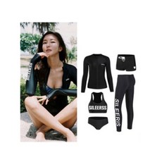 어 수영복 긴 스포츠 Simsuit 여성 다이빙 슈트 들어 해파리 정장 바지 스플릿 서핑 스노클링, XL, Black set