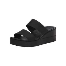 crocs (악어) [악어] 샌들 브루클린 미드 웨지 위멘 Black / 22 cm