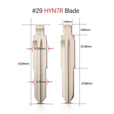 기아 리오 스포티지 K2 K3 K5 용 HY20 TOY40 현대 베르나 I30 IX35 KD 원격 자동차 키 블레이드 08 15 28 29 33 34 36 50 97 100 10, 4)No.29, 1개