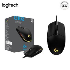 로지텍 G102IC 2세대 LIGHTSYNC 게이밍 유선마우스 벌크 MU0054, 0 G102 정품박스 [로지텍코리아 공식인증점], 0 블랙 [로지텍 국내정품]
