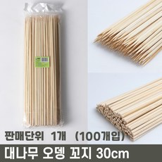 굵은 5mm x 30cm 대나무 오뎅꼬지 / 어묵꼬지, 1개, 100개입