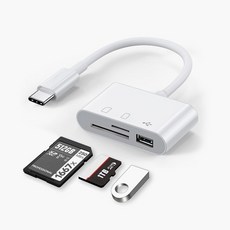#347768912375(대박할인)OTG 카메라 3in1 리더기 C타입 SD 안드로이드폰 아이폰 Micro 카드리더기 USB메모리 블랙박스, 1TB, 1개