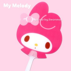 산리오 마이멜로디 얼굴모양 손부채-10EA, 단품