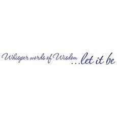EOM 36x4 Whisper Words of Wisdom Let It Be Wall Decal Sticker Color Choi [Blue] - E004607KRBJM3S5, Blue