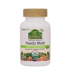 NaturesPlus Source of Life Garden Certified Organic Family Chewable Multivitamin-60 Vegan Chewables-