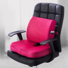 바른자세 메모리폼 등쿠션+방석 세트