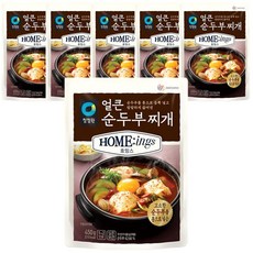 청정원 호밍스 얼큰 순두부찌개, 450g, 6개