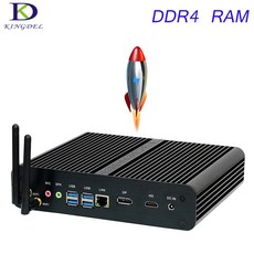32GB DDR4 RAM 인텔 코어 i7 7500U Nuc 카비 레이크 미니 PC Win 10 팬리스 컴퓨터 3.5GHz HD Graphics620 4K TV 박스 HTPC, [03] 16GB DDR4 Ram, [01] NO Storage