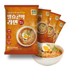 [국물까지 다 먹어도 59kcal 단백질 함유 저칼로리 저나트륨] 발효곤약라면 매운맛 ( + 발효곤약잔치국수 2팩 맛보기 증정), 214g, 4개