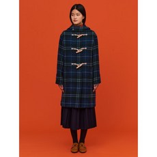 빈폴레이디스 [GREEN BEANPOLE] 블루 체크 더플 코트 (BF0930N03P)