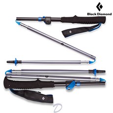 블랙다이아몬드 A 등산스틱 1세트 3단 디스턴스 FLZ Z폴 접이식 초경량 트레킹 블랙다이아몬드AS, 사이즈:110