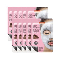 퓨어덤 블랙 O2 버블 클렌징 마스크팩(화산송이) 버블팩, 10팩, 1매입
