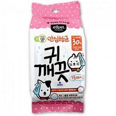윤성커뮤니케이션 애견용품 귀 깨끗 물티슈 30매 강아지 고양이 귀세정제, 1
