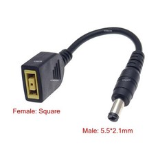 전원 어댑터 컨버터 커넥터 케이블 코드 사각형 플러그 암에서, 1. 5.5-2.1mm, 1개
