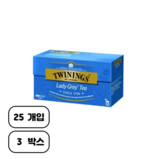 트와이닝 레이디 그레이 홍차 티백, 2g, 25개입, 3개