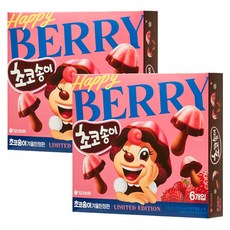 오리온 해피베리 초코송이 신제품 겨울한정판, 216g, 2개