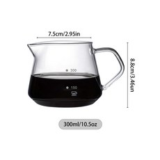 Leeseph Pour over 커피 메이커 유리 물병 커피 필터 드립 커피 메이커 세트 가정 또는 사무실용 300ml, 1개, 03 300ml