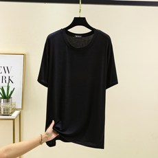 여성 빅사이즈 모달 라운드 반팔 찰랑 티셔츠 2XL~4XL KX-2520