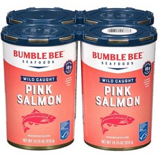 범블비 핑크 연어 14.75 oz (415 g) 4팩, 4개, 415g