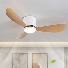 뉴빅 천장선풍기 실링팬 6단 속도조절 예약설정 환기, 호두나무 잎+리모컨 LED/추가배송비포함