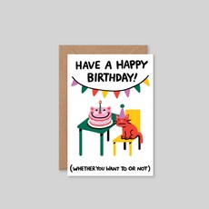 Have A Happy Birthday 해브 어 해피 벌스데이 일러스트 카드 생일축하 카드
