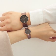 로이드 1st **당일발송**돋보이면서 은은한 컬러** 커플 인기템**커플세트로 구매가능** 엘메이트 원형 다이얼 컬러 메쉬시계