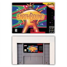 부품 박스 포함 RPG 게임 어스바운드 카트리지 미국 NTSC 버전 16 비트 SNES 콘솔, Earthbound with BOX, 1) USA NTSC