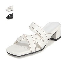 고세 3일배송 Gby고세 여성 뮬 슬리퍼 쉘리 G248016 (블랙/화이트) 4.4cm