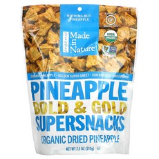 Made in Nature 파인애플 건조 & 무가황 213g(7.5oz) 1팩, 1개