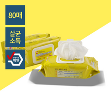 케어메이트 퍼펙트 살균 소독티슈, 80매, 6개