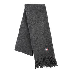 메종키츠네 20FW 트리컬러 폭스 울 머플러 (다크그레이) FU06206BT3004 DGM