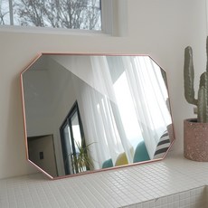 [브래그디자인] 600x800 팔각 거울 (로즈골드), 로즈골드