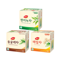 동서 현미녹차50T+둥글레차50T+메밀차50T, 1세트, 1개