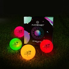 알키미스트 LED 야광 파크골프공 파크볼 4P 선물세트, 4구