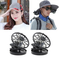 QDY 옥외 PortableCooling 팬을위한 2x 클립 온 모자 소형 태양 팬, As Described
