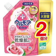 Earth Corporation 보습 입욕액 울모어 크리미로즈 대용량 리필[960ml] 액체 입욕제 배스밀크 건성피부 보습케어 (어스제약, 1개, 960ml