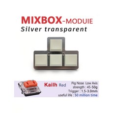 조이스틱 모듈 박스 키보드 가능 설치 핫 전투 대체 스왑 믹스 SITONG 방향, silvery white, 1개