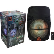 Mr. Dj 씨 디제이 PXBAT15 15 인치 3000 와트 최대 전원 스피커 내장 블루투스 및 배터리 LCD MP3 / USB, 상세페이지참조, 15"